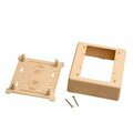 Swe-Tech 3C Dual Gang Surface Mount Box for Raceways, low voltage, Ivory FWT31R5-200IV